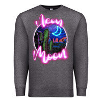Charcoal Heather neon moon Premium Sweatshirt - JahusDesignShop