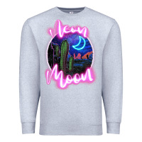 Heather Grey neon moon Premium Sweatshirt - JahusDesignShop