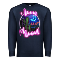 Navy neon moon Premium Sweatshirt - JahusDesignShop