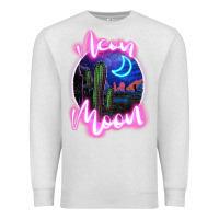 Oatmeal Heather neon moon Premium Sweatshirt - JahusDesignShop