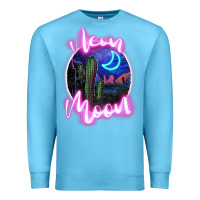 Ocean Blue neon moon Premium Sweatshirt - JahusDesignShop
