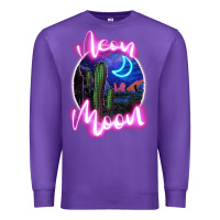 Purple neon moon Premium Sweatshirt - JahusDesignShop