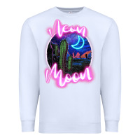 White neon moon Premium Sweatshirt - JahusDesignShop