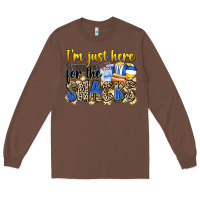 Chestnut i'm just here for the snacks volleyball Long Sleeve Tee - Zillion Design Studio