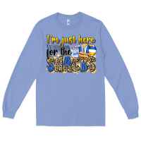 Colony Blue i'm just here for the snacks volleyball Long Sleeve Tee - Zillion Design Studio