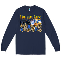 Navy i'm just here for the snacks volleyball Long Sleeve Tee - Zillion Design Studio