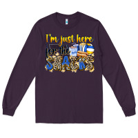 Plum i'm just here for the snacks volleyball Long Sleeve Tee - Zillion Design Studio