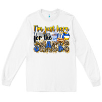 White i'm just here for the snacks volleyball Long Sleeve Tee - Zillion Design Studio