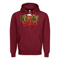 Burgundy christmas honey claus Zipper Hoodie - FaDigitalArtStudio