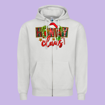 Christmas Honey Claus Zipper Hoodie Designed By Fadigitalartstudio