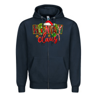 Navy christmas honey claus Zipper Hoodie - FaDigitalArtStudio