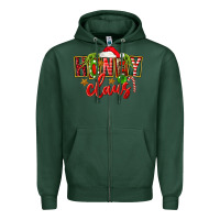 Sports Green christmas honey claus Zipper Hoodie - FaDigitalArtStudio