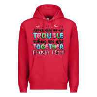 Cardinal apparently we are trouble when we are together cou Premium Hoodie - MaliasSmallBusiness