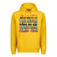 Lemon apparently we are trouble when we are together cou Premium Hoodie - MaliasSmallBusiness