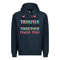 Navy apparently we are trouble when we are together cou Premium Hoodie - MaliasSmallBusiness