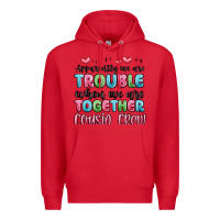 Red apparently we are trouble when we are together cou Premium Hoodie - MaliasSmallBusiness