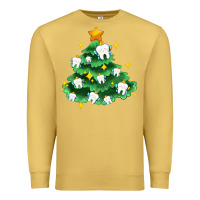 Antique Gold Christmas tree with teeth Premium Sweatshirt - AdoDesignShop
