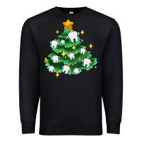 Black Christmas tree with teeth Premium Sweatshirt - AdoDesignShop