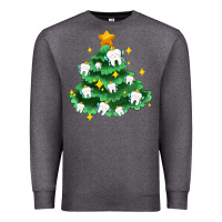 Charcoal Heather Christmas tree with teeth Premium Sweatshirt - AdoDesignShop