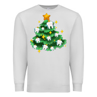 Dove Grey Christmas tree with teeth Premium Sweatshirt - AdoDesignShop