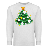 Oatmeal Heather Christmas tree with teeth Premium Sweatshirt - AdoDesignShop
