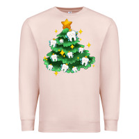Pale Pink Christmas tree with teeth Premium Sweatshirt - AdoDesignShop