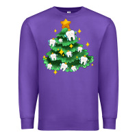 Purple Christmas tree with teeth Premium Sweatshirt - AdoDesignShop