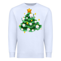 White Christmas tree with teeth Premium Sweatshirt - AdoDesignShop