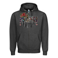 Charcoal Heather mama of girl Zipper Hoodie - SublimationCraftShop