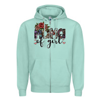 Seafoam mama of girl Zipper Hoodie - SublimationCraftShop