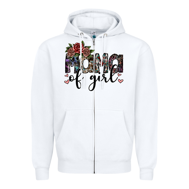 Mama Of Girl Zipper Hoodie by SublimationCraftShop | Teevron