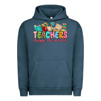 Pigment Midnight Navy teacher change the world Urban Hoodie - MaliasSmallBusiness