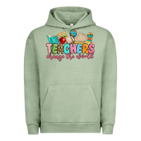 Pigment Oil Green teacher change the world Urban Hoodie - MaliasSmallBusiness