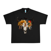 Black Halloween Bull Skull Urban Heavy Tee - RanaPortraitStore
