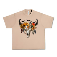 Burro Halloween Bull Skull Urban Heavy Tee - RanaPortraitStore