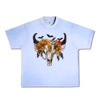 Grape Ice Halloween Bull Skull Urban Heavy Tee - RanaPortraitStore