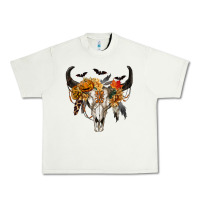 Pistachio Halloween Bull Skull Urban Heavy Tee - RanaPortraitStore