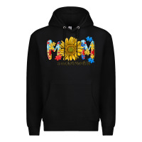 Black autism mom life sunflower Premium Hoodie - MaliasSmallBusiness