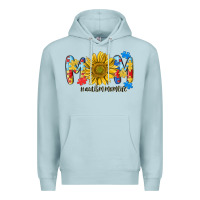 Blue Mist autism mom life sunflower Premium Hoodie - MaliasSmallBusiness