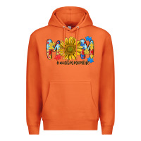 Carrot autism mom life sunflower Premium Hoodie - MaliasSmallBusiness