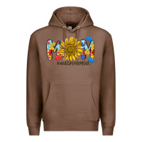 Chestnut autism mom life sunflower Premium Hoodie - MaliasSmallBusiness