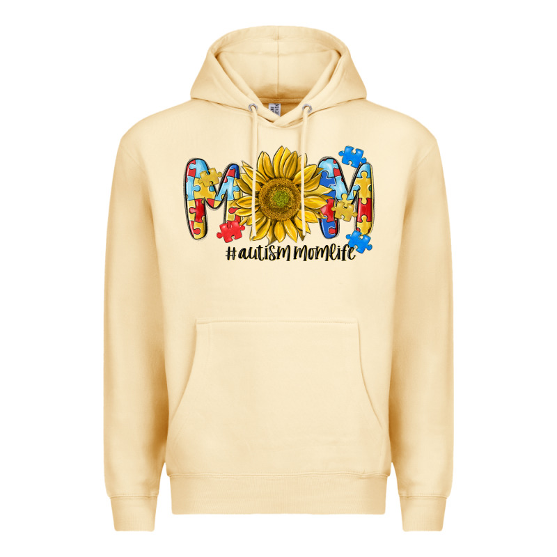 Autism Mom Life Sunflower Premium Hoodie by MaliasSmallBusiness | Teevron