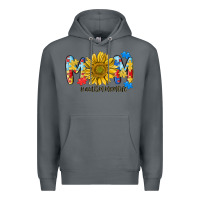 Rock autism mom life sunflower Premium Hoodie - MaliasSmallBusiness