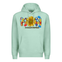 Seafoam autism mom life sunflower Premium Hoodie - MaliasSmallBusiness