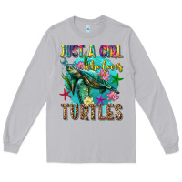 Moon Dust just a girl who loves turtles Long Sleeve Tee - texasbilliewilder