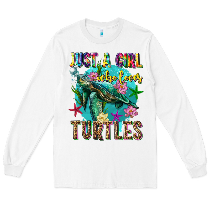 Just A Girl Who Loves Turtles Long Sleeve Tee by texasbilliewilder | Teevron