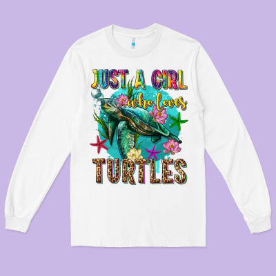 Just A Girl Who Loves Turtles Long Sleeve Tee Designed By Texasbilliewilder