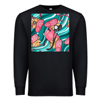Black nurse slippers seamless pattern Premium Sweatshirt - BundleAndBundleShop