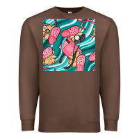 Chestnut nurse slippers seamless pattern Premium Sweatshirt - BundleAndBundleShop