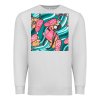 Dove Grey nurse slippers seamless pattern Premium Sweatshirt - BundleAndBundleShop